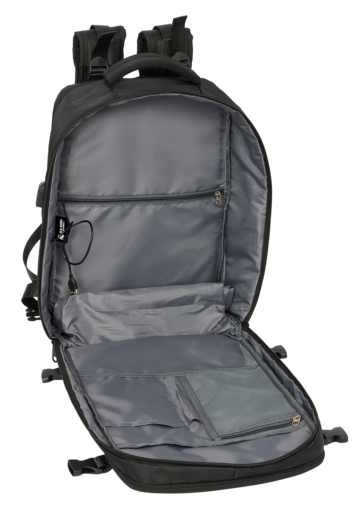 FC Real Madrid Black 15.6" Laptop Cabin Travel Backpack