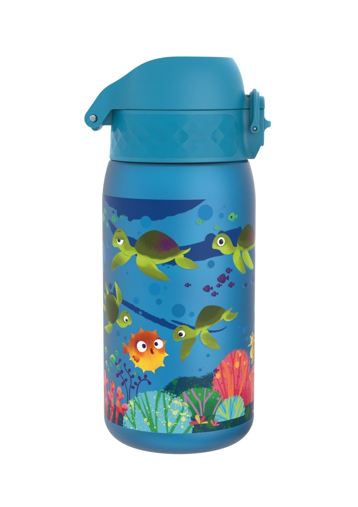 ION8 Recyclon Sea Turtle Blue Water Bottle Leak Proof 350ml (12oz) BPA Free Z2