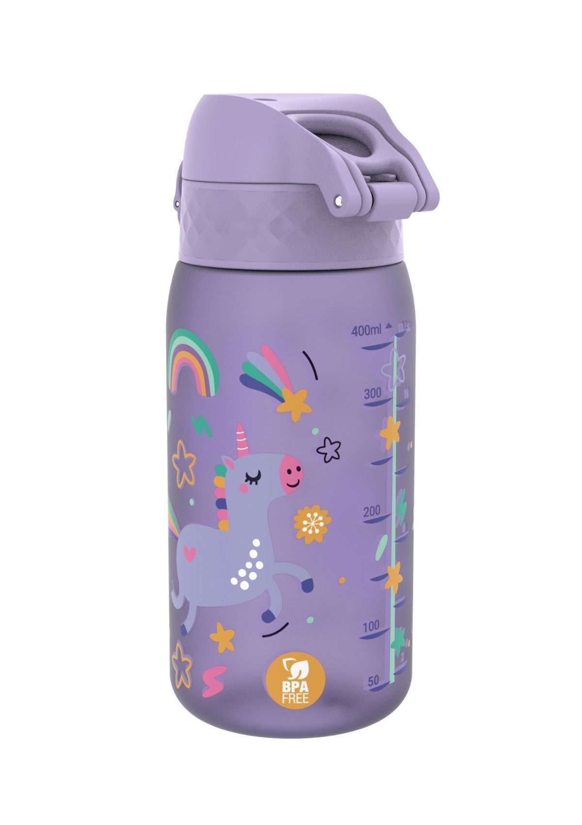 ION8 Recyclon Periwinkle Unicorns Water Bottle Leak Proof 350ml (12oz) BPA Free Z2