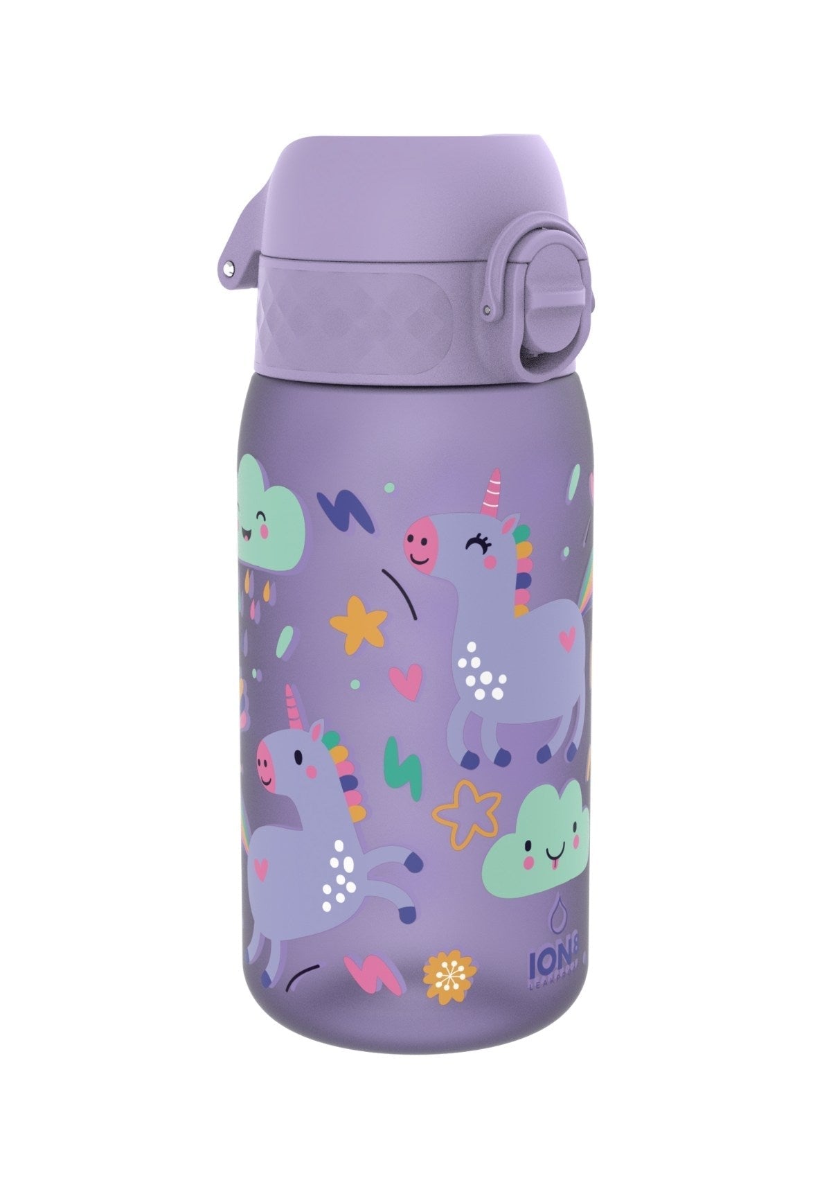 ION8 Recyclon Periwinkle Unicorns Water Bottle Leak Proof 350ml (12oz) BPA Free Z2