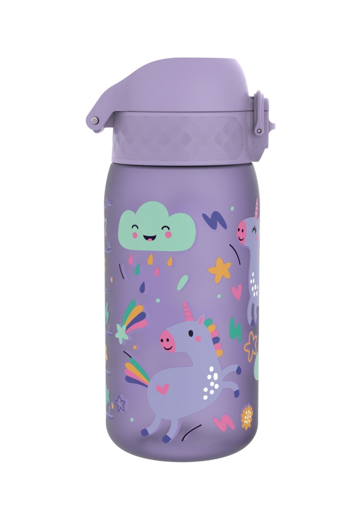 ION8 Recyclon Periwinkle Unicorns Water Bottle Leak Proof 350ml (12oz) BPA Free Z2