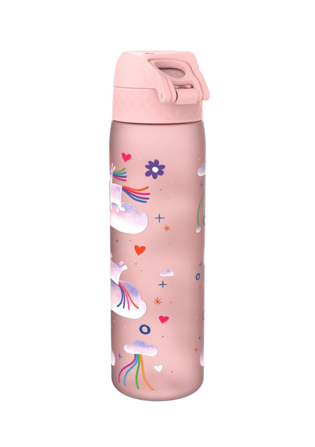 ION8 Recyclon Pink Unicorn Rainbows Water Bottle Leak Proof 500ml Z2