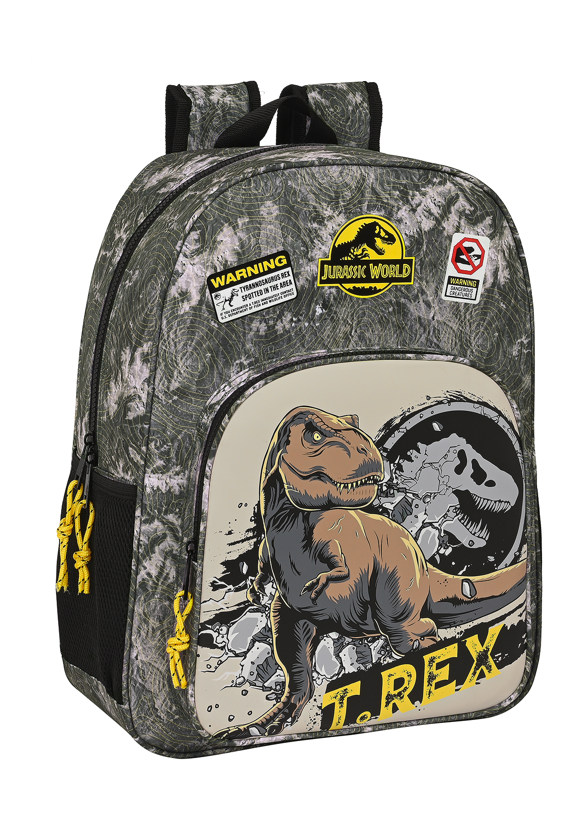 Jurassic World Large Backpack Warning-