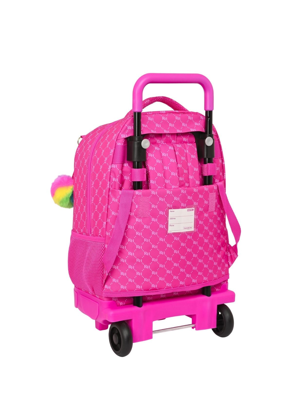 Rainbow High Wheeled Backpack back