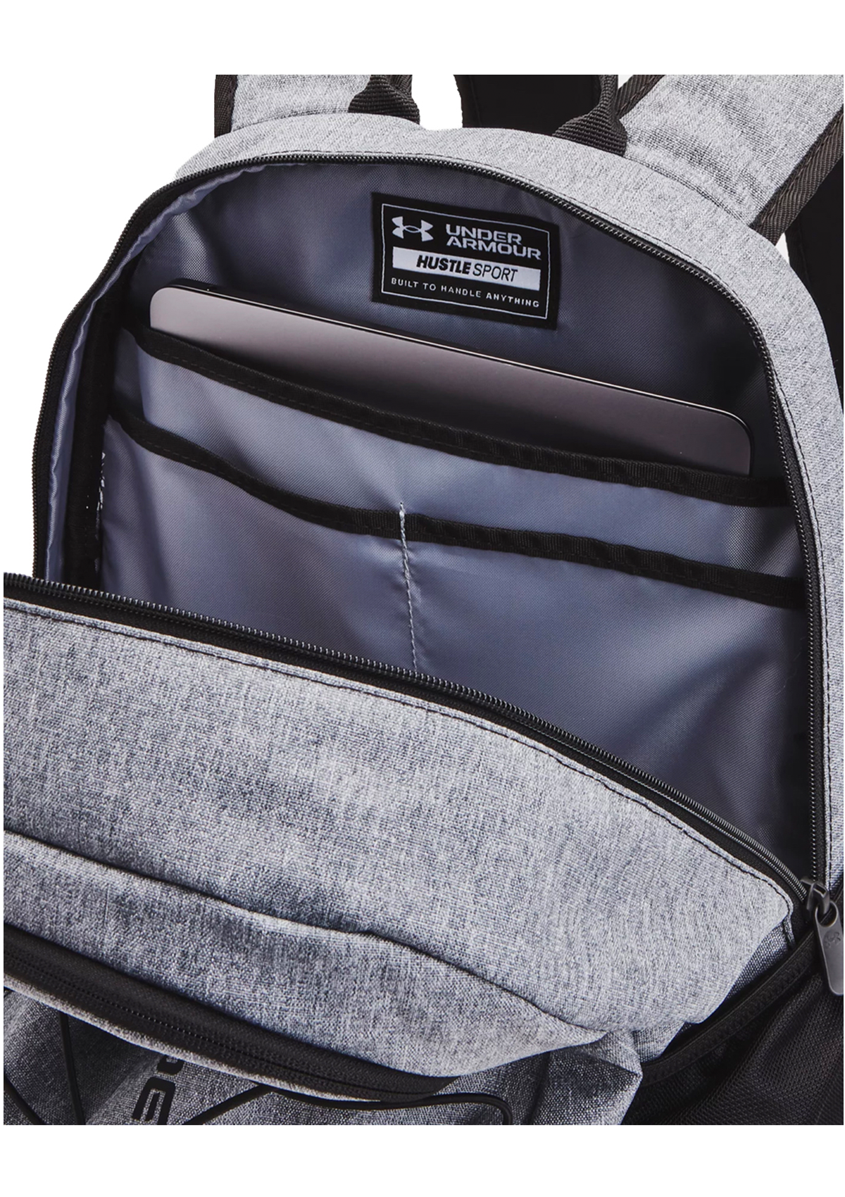 UA Hustle Sports Backpack Gray Heather Blk