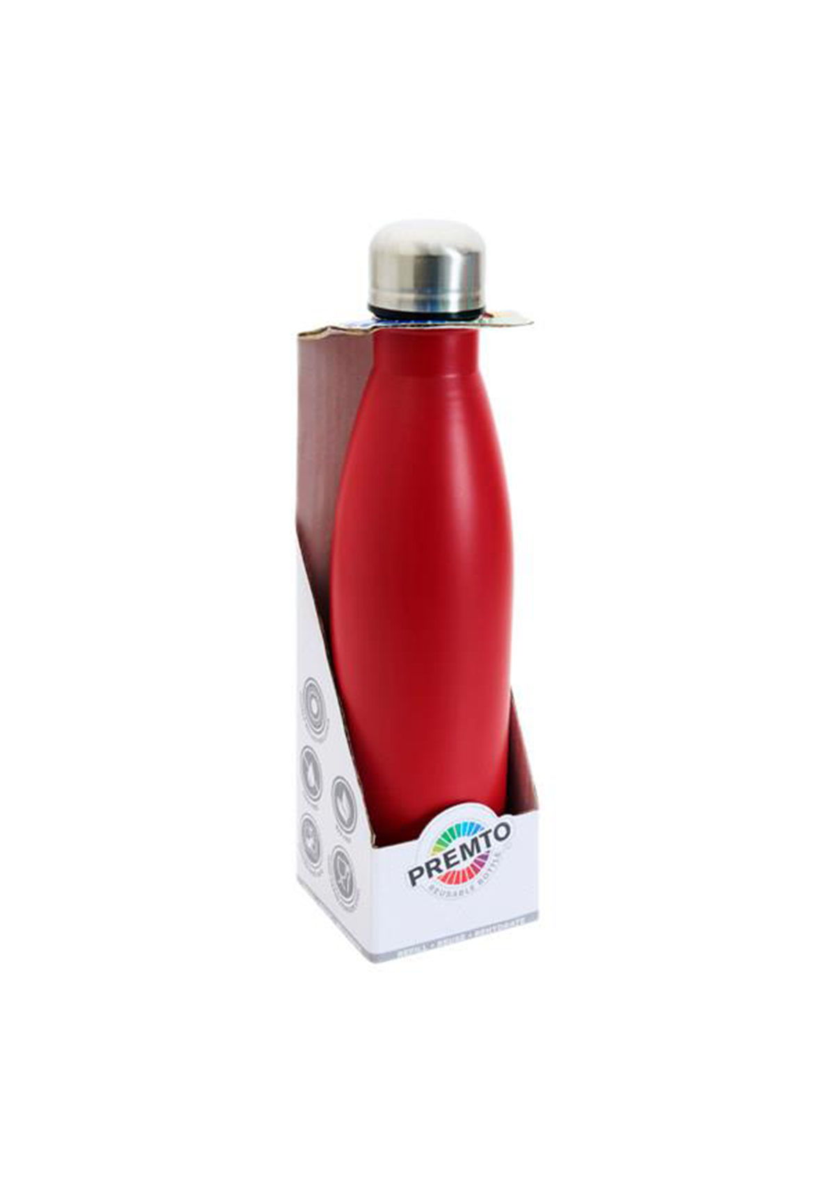 500ml Stainless Steel Water Bottle - Ketchup Red