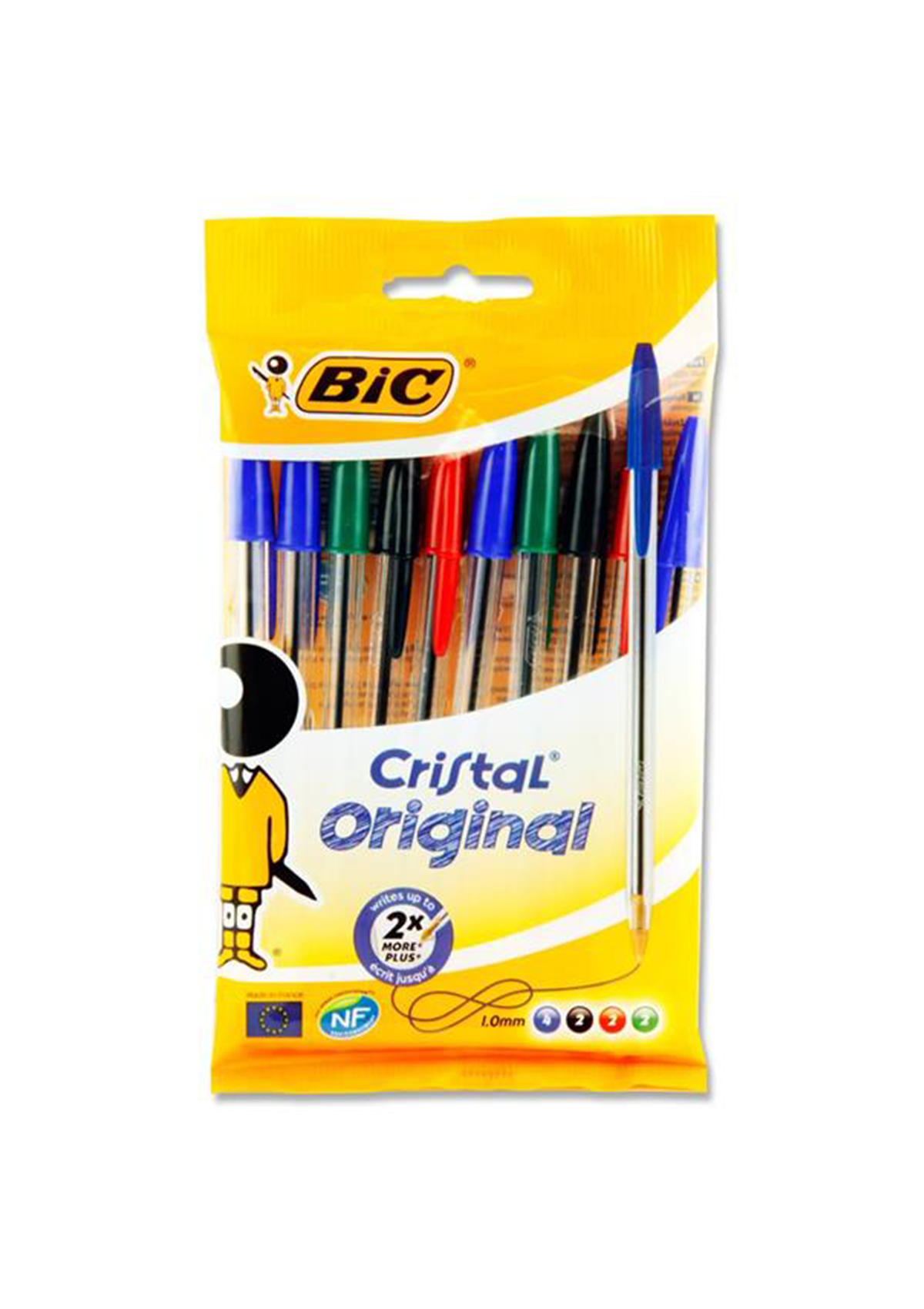 BIC Pkt.10 Cristal Ballpoint Pens - Original