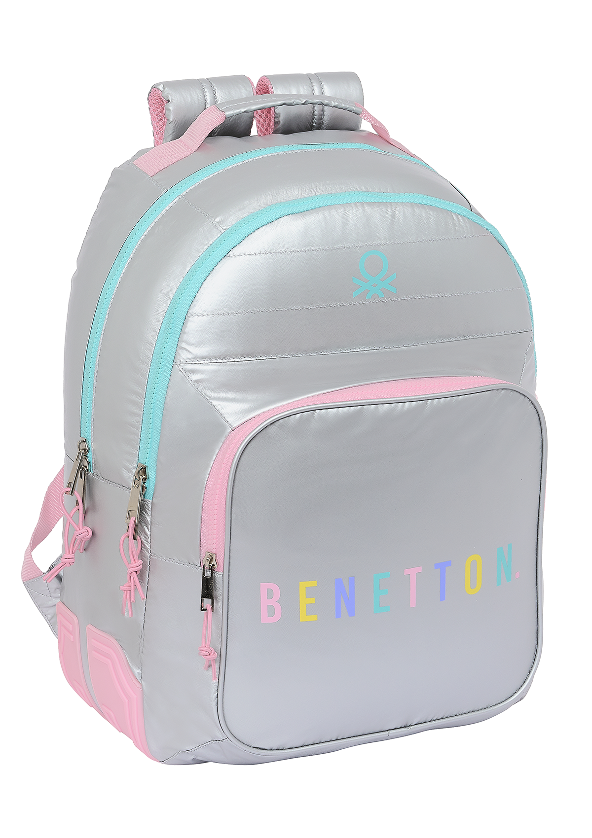 Benetton Silver Large Backpack