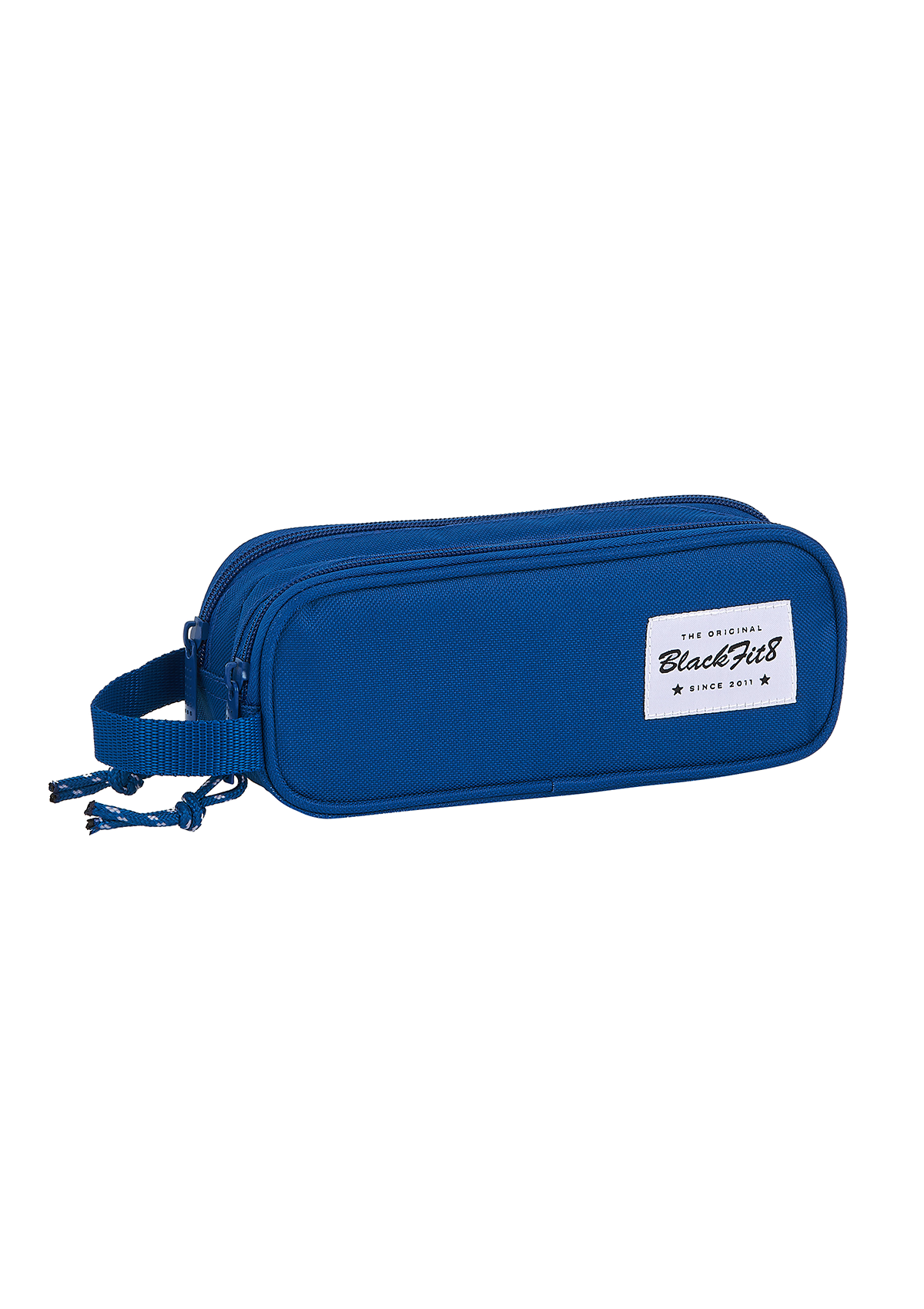 Blackfit8 Blue Oxford Double Pencil Case