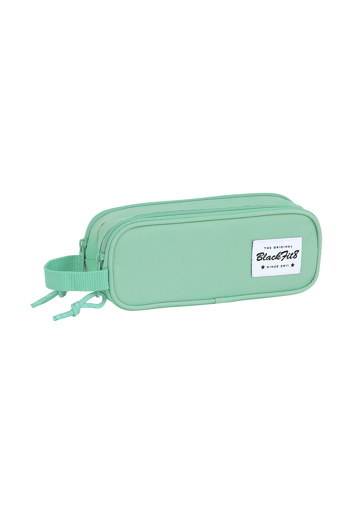 Blackfit8 Turquoise Double Pencil Case