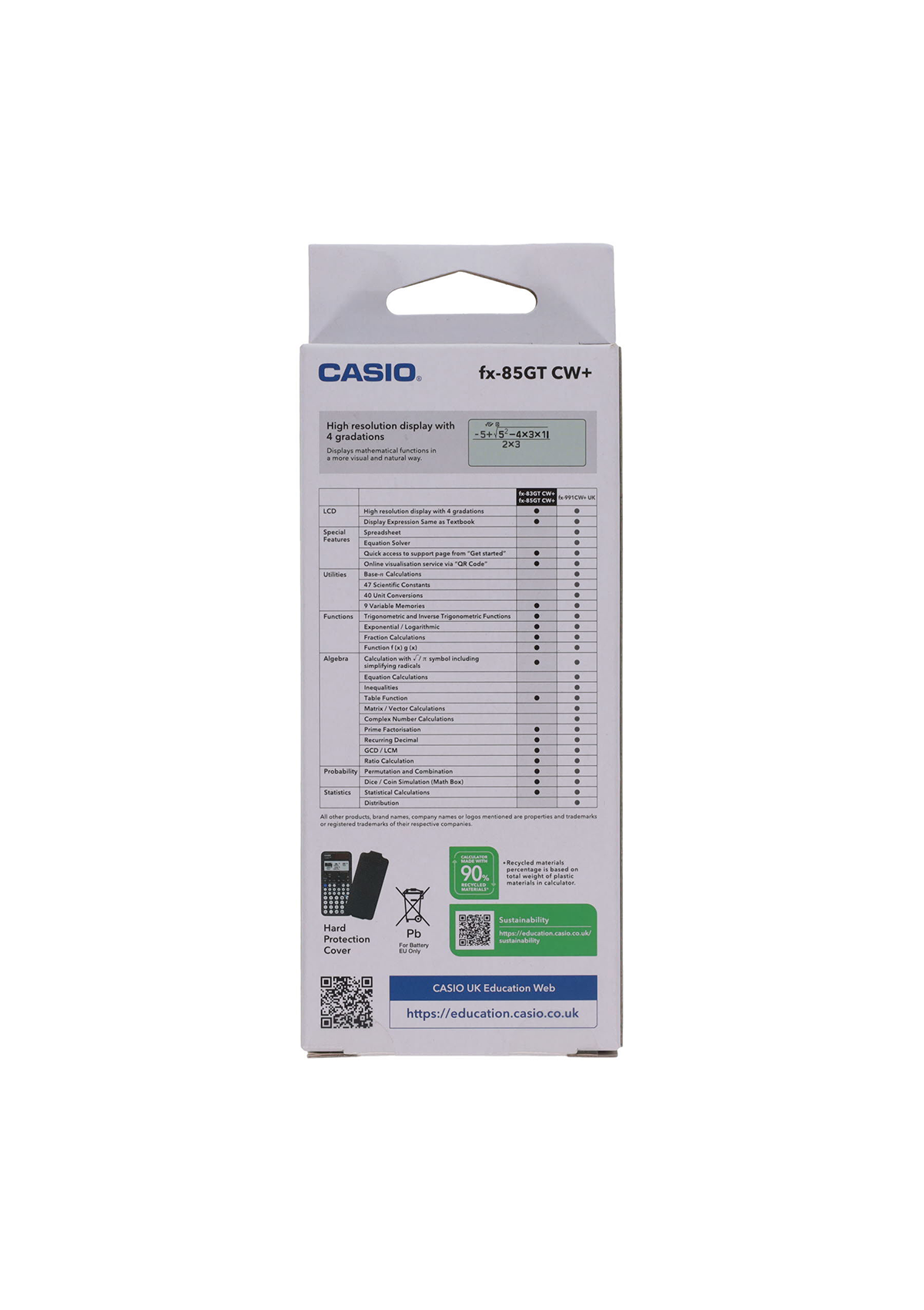 FX85Gtcwplus Scientific Dual Power Calculator - Black