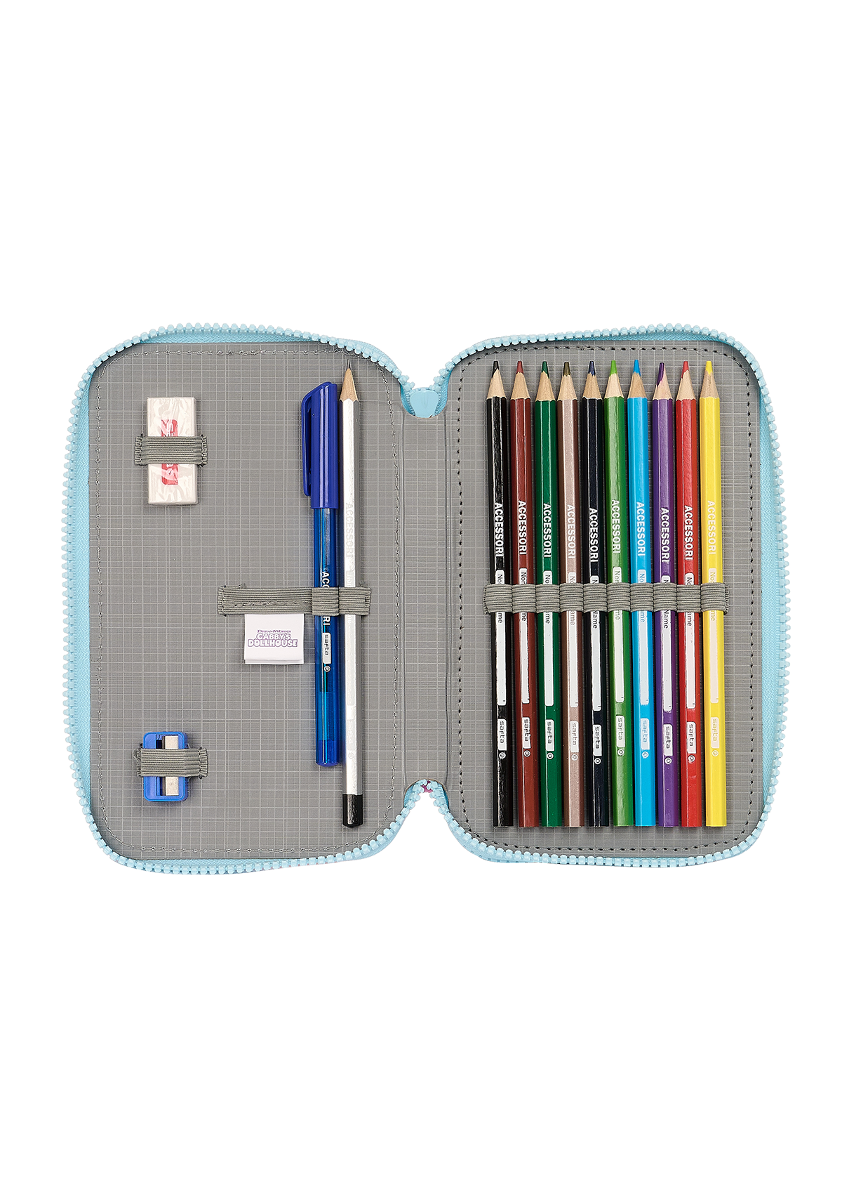 Gabby's Dollhouse 28pc Small Double Pencil Case