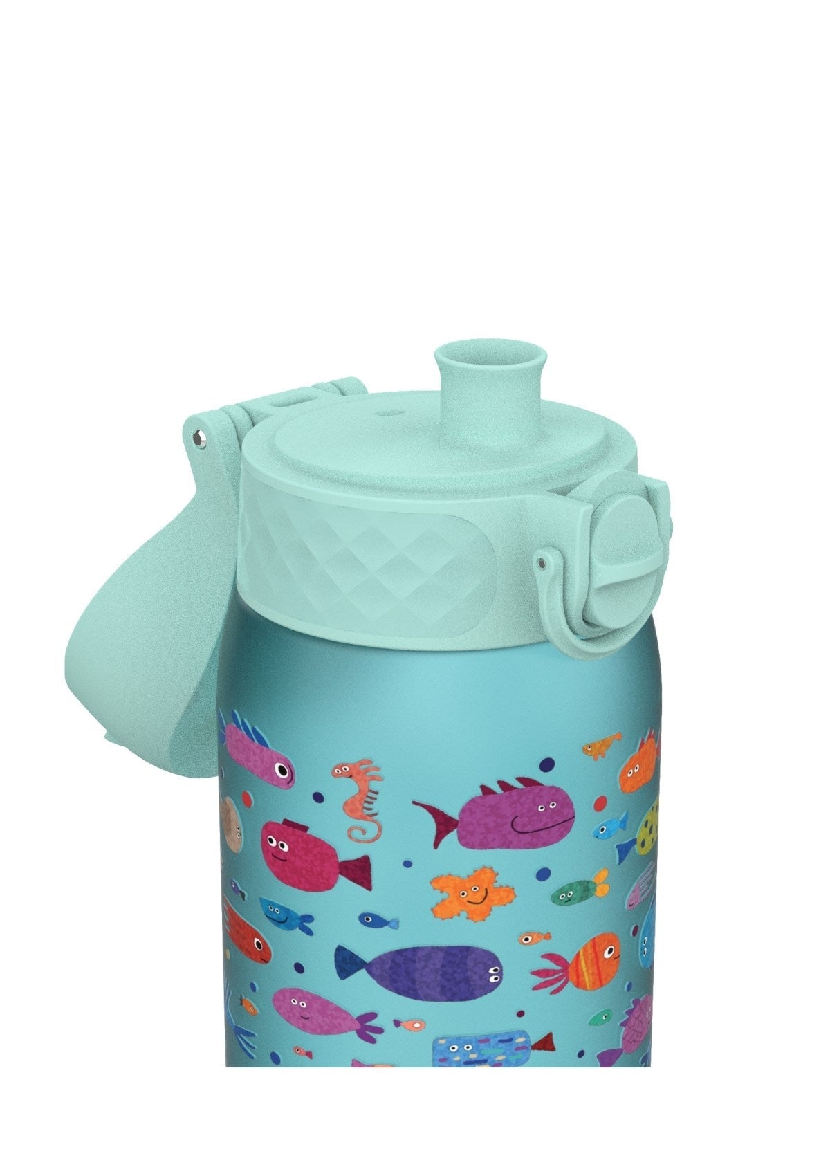 ION8 Recyclon Fish Sonic-Blue Water Bottle Leak Proof 350ml (12oz) BPA Free Z2