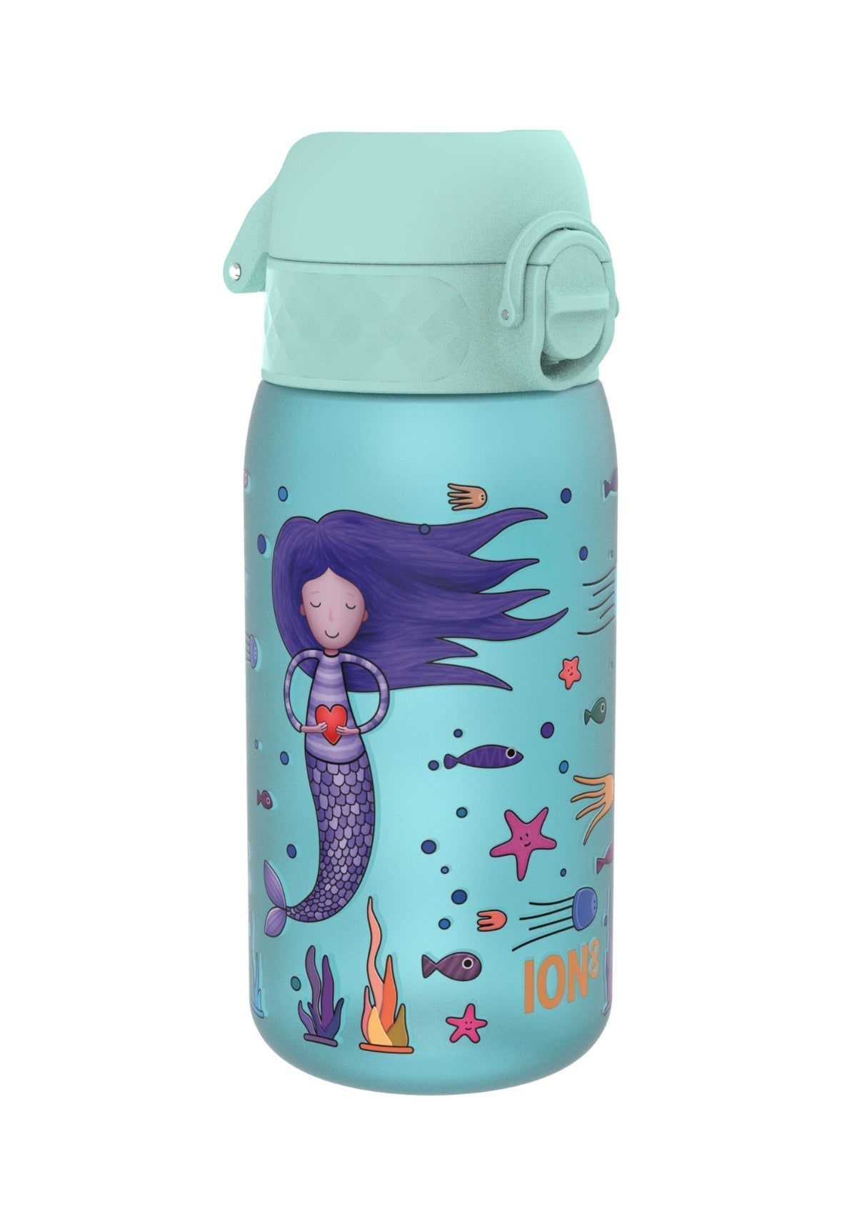 ION8 Recyclon Sonic Blue Mermaid Water Bottle Leak Proof 350ml (12oz) BPA Free Z2