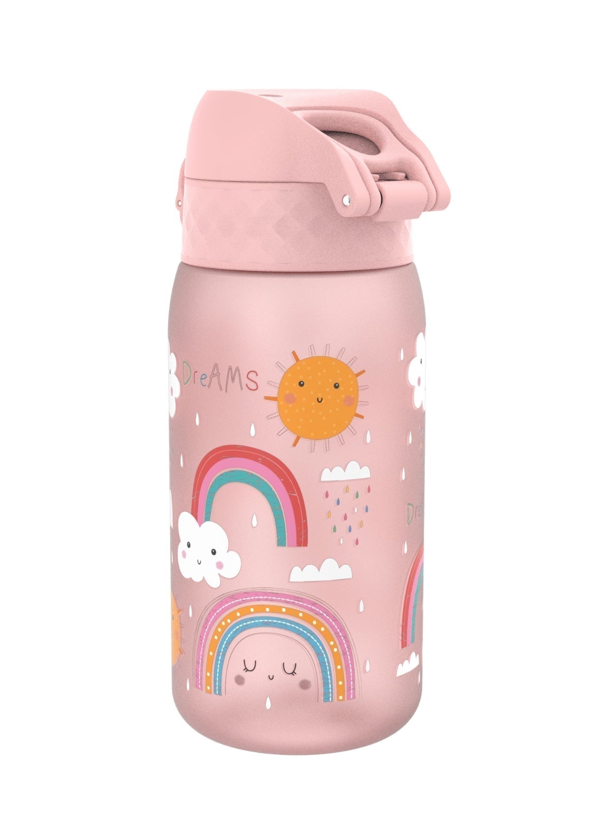 ION8 Recyclon Rose Quartz Rainbows Water Bottle Leak Proof 350ml (12oz) BPA Free Z2