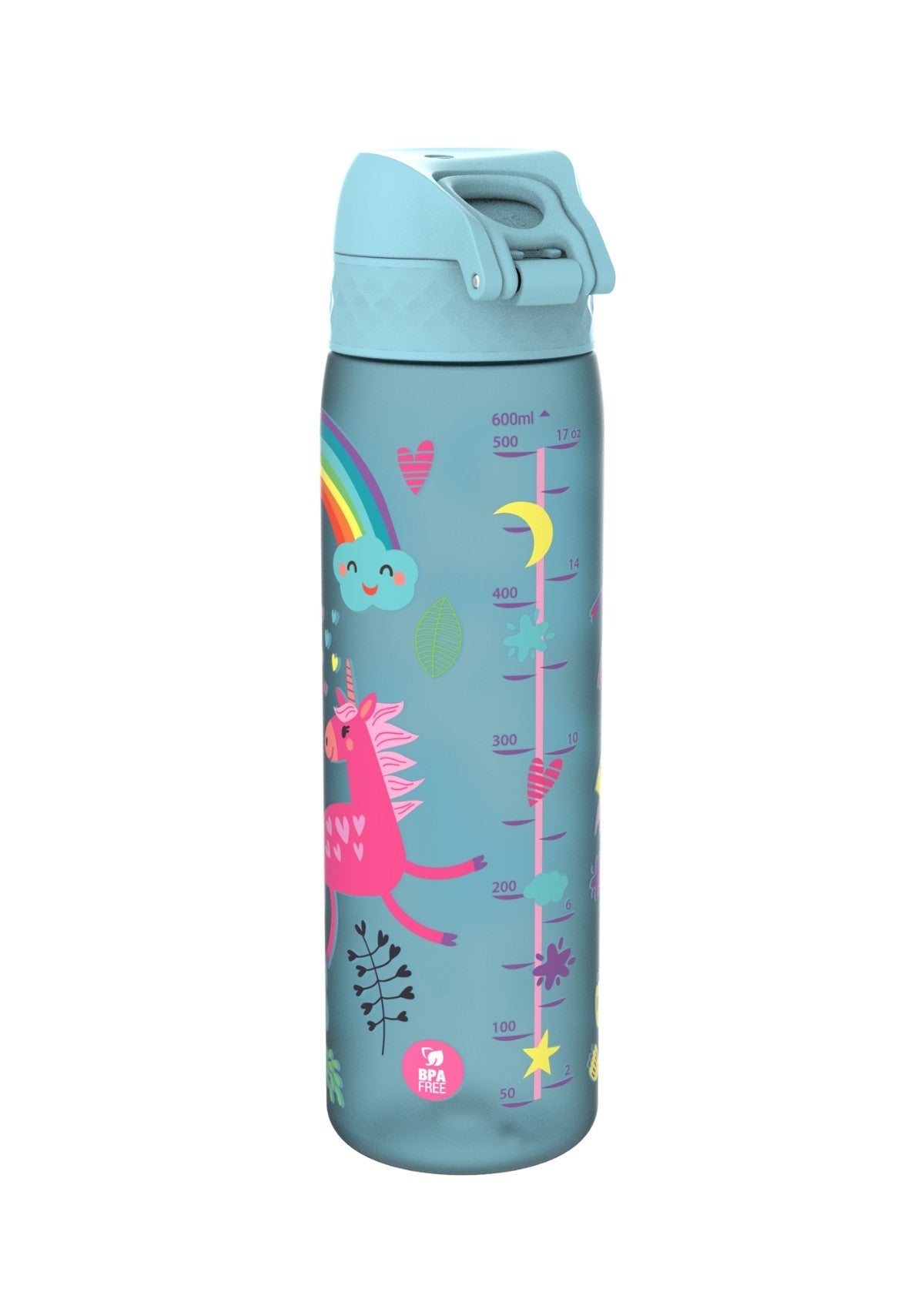 ION8 Recyclon Unicorns Turquoise Water Bottle Leak Proof 500ml Z2
