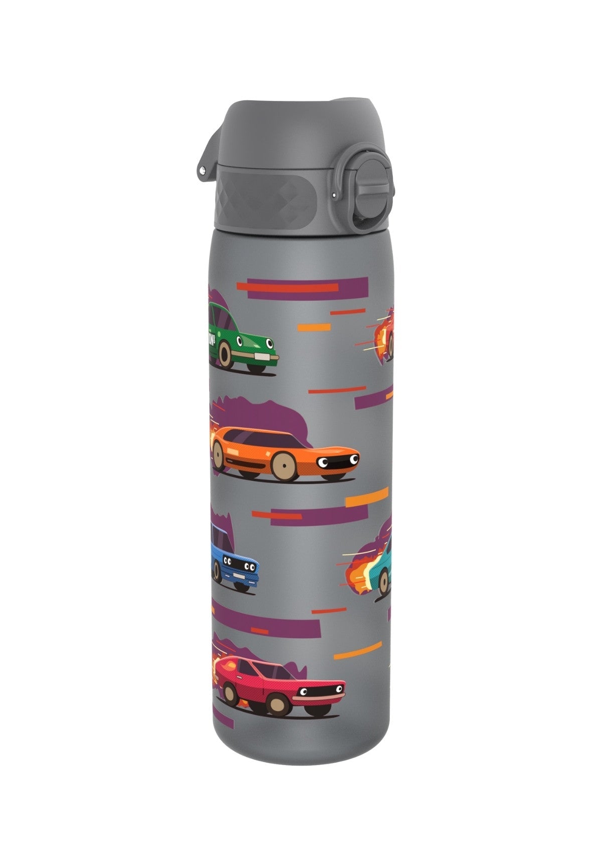 ION8 Recyclon Sport Cars Grey Water Bottle Leak Proof 500ml Z2