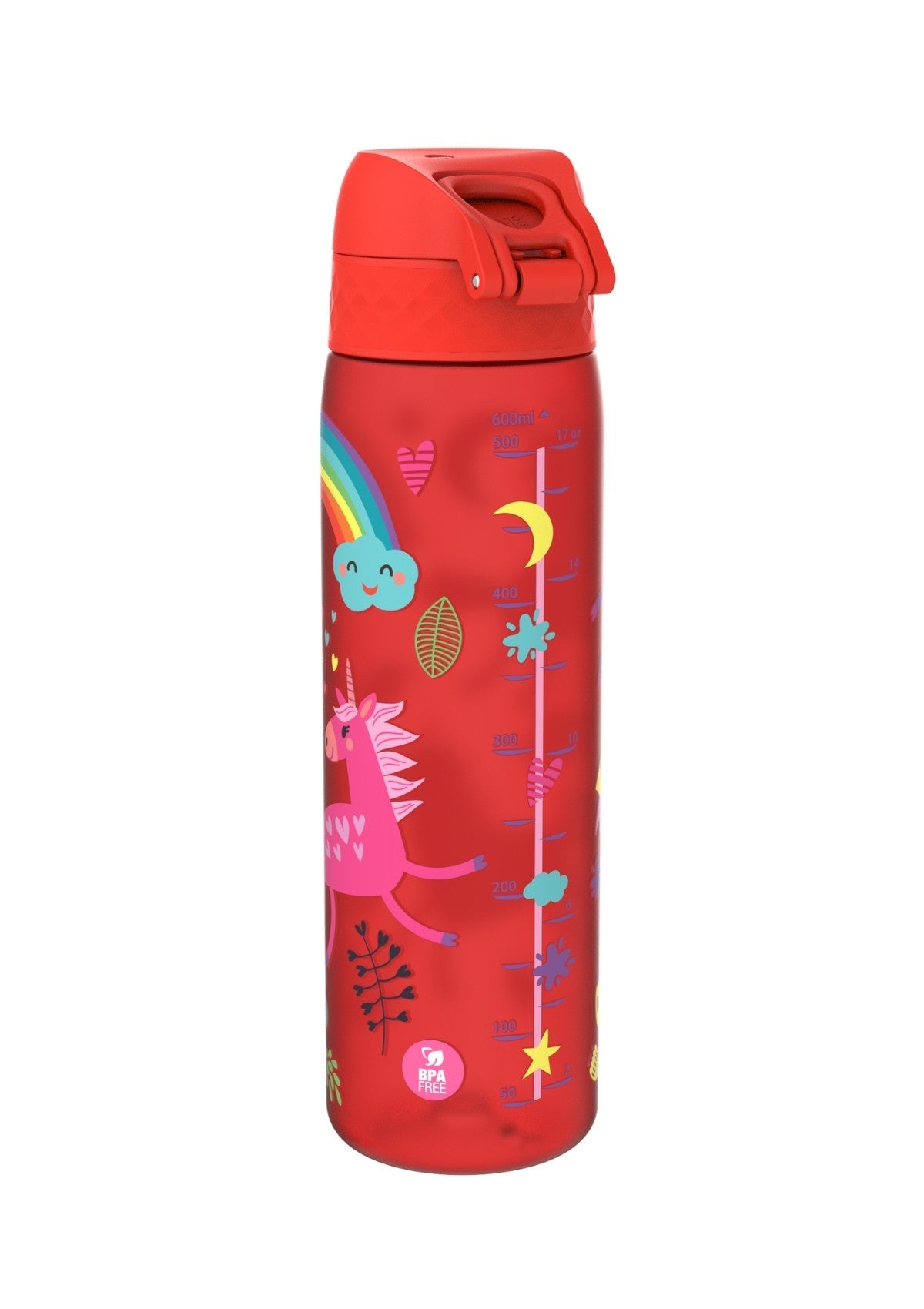 ION8 Recyclon Unicorns Red Water Bottle Leak Proof 500ml Z2