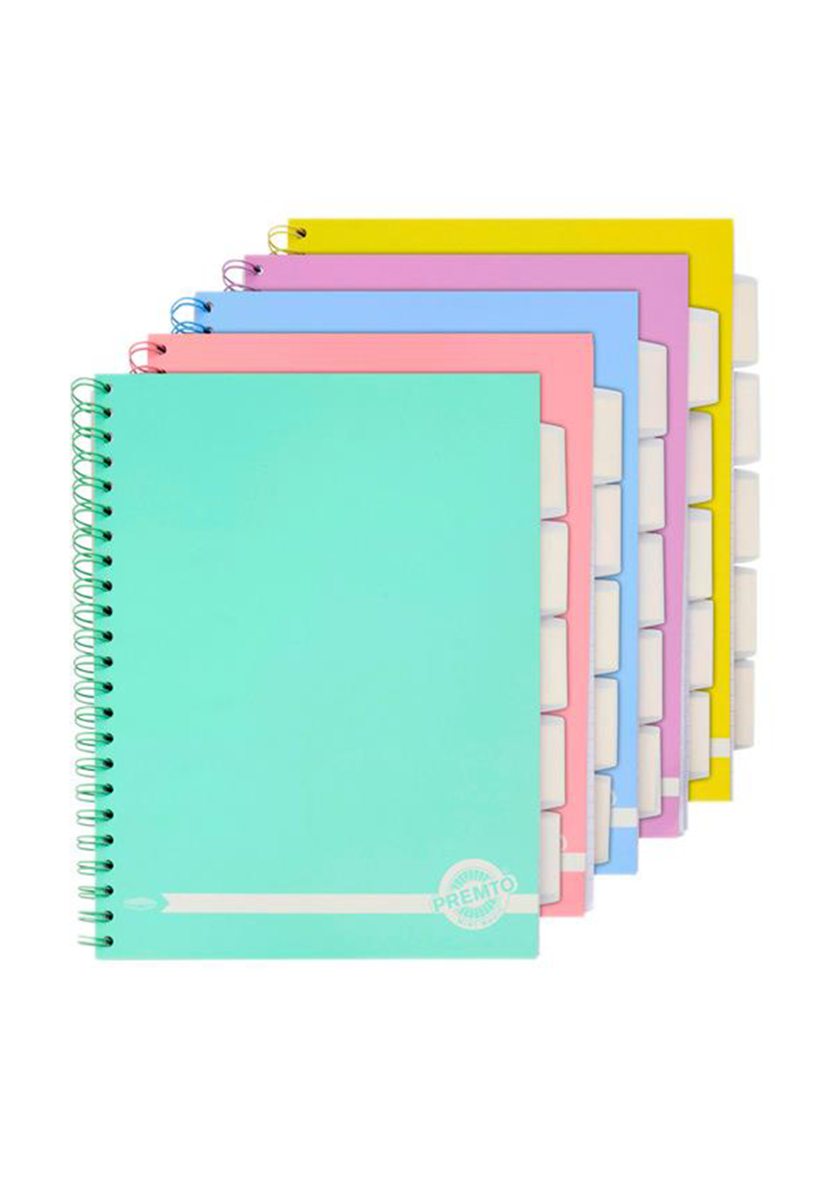 Pastel A4 200pg 5 Subject Wiro Notebook 4 Asst