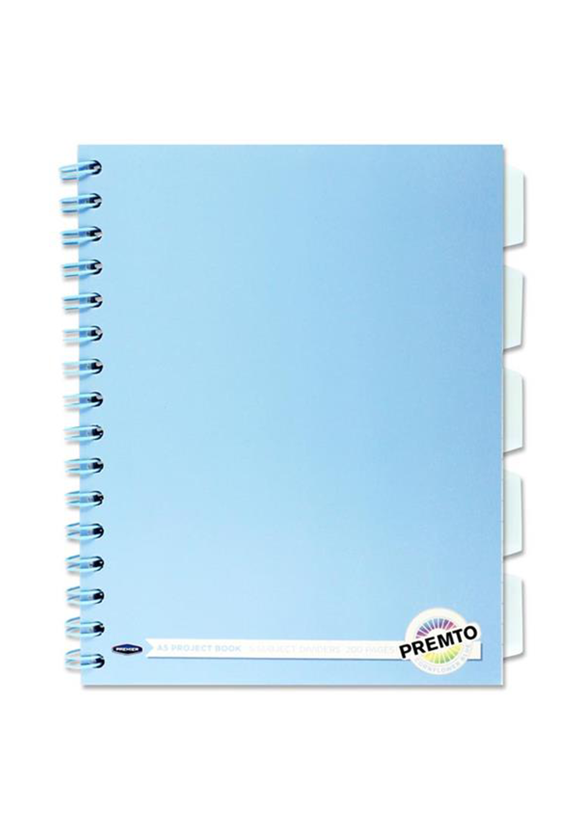 Pastel A5 200pg 5 Subject Wiro Notebook 4 Asst