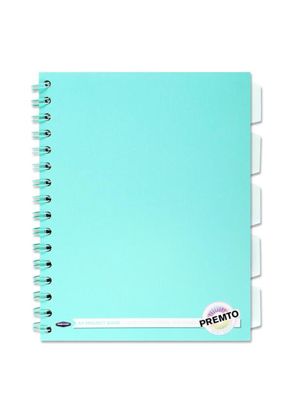 Pastel A5 200pg 5 Subject Wiro Notebook 4 Asst