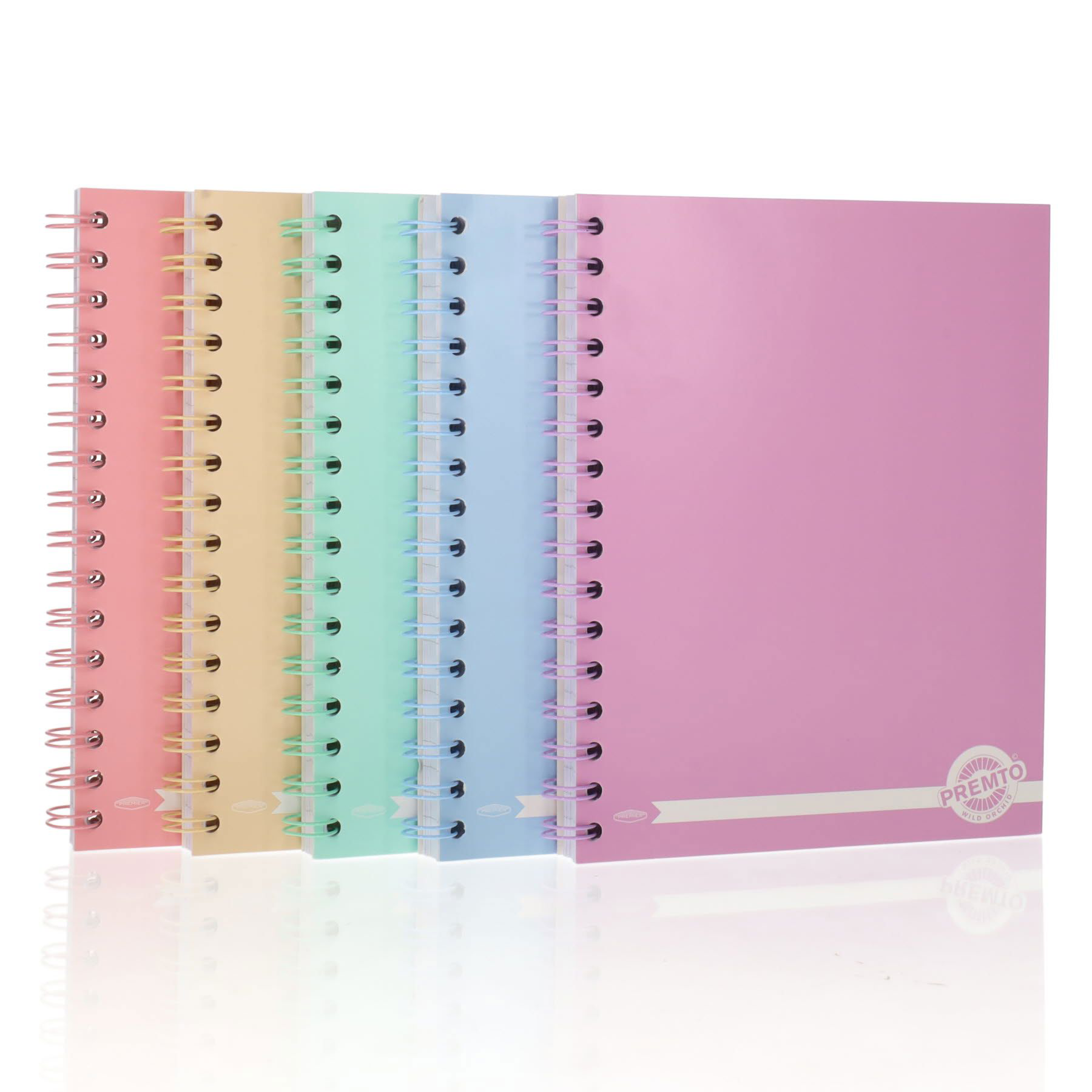 Pastel A5 200pg Wiro Notebook 5 Asst