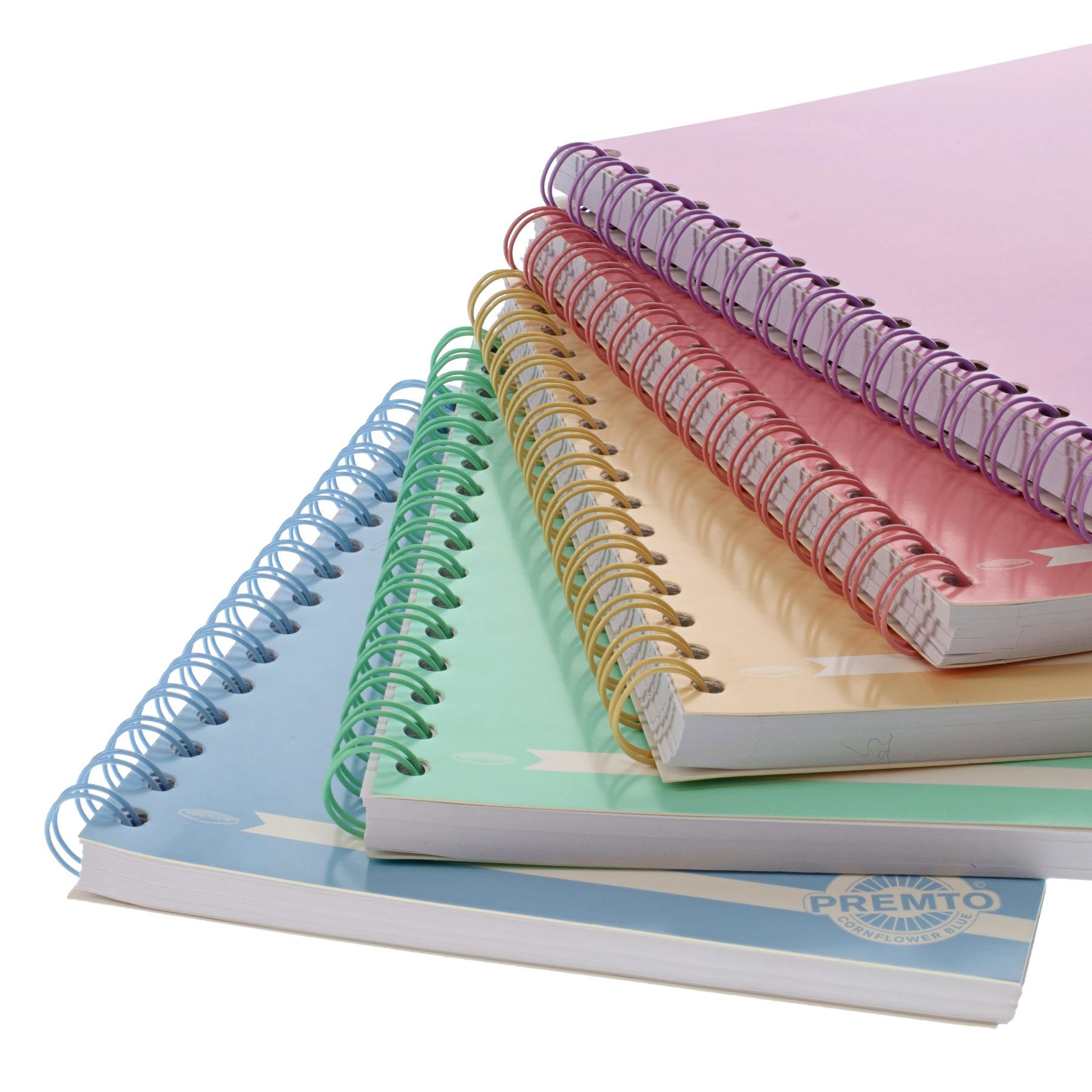 Pastel A5 200pg Wiro Notebook 5 Asst