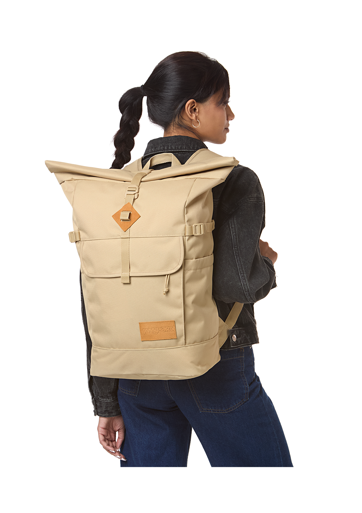 JanSport Backpack Hatchet Rolltop Travertine