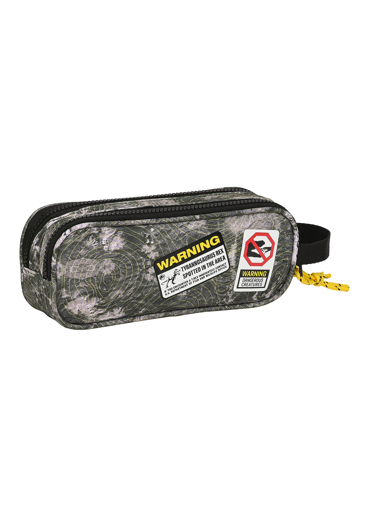 Jurassic World Double Pencil Case Warning