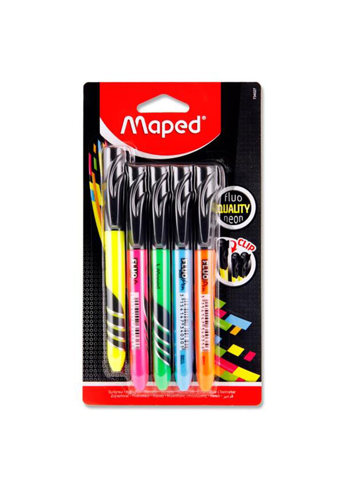 Card 5 Fluo'peps Highlighter Pens