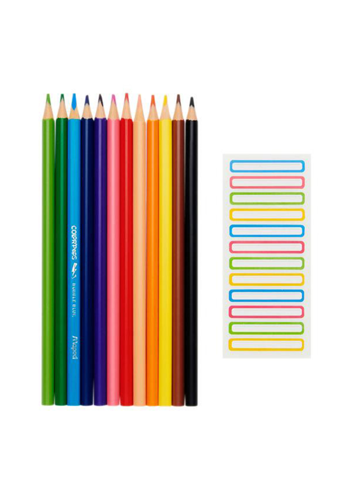 Color'peps Pkt.12 Colouring Pencils & Labels