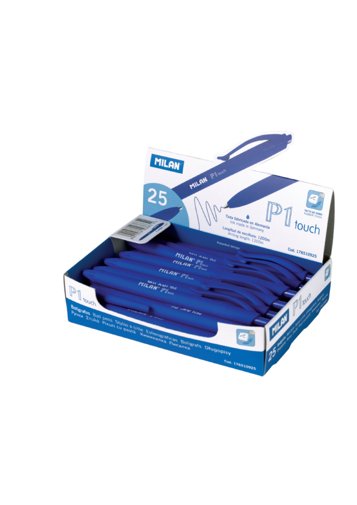 Milan P1 Touch Long-life Ballpens - Blue