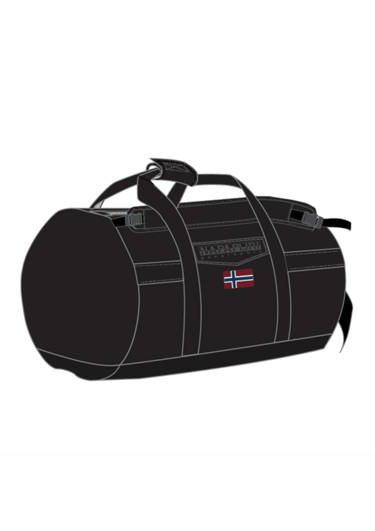 Napapijri Bering Travel Small Duffle Bag – 24.5L Black Beauty