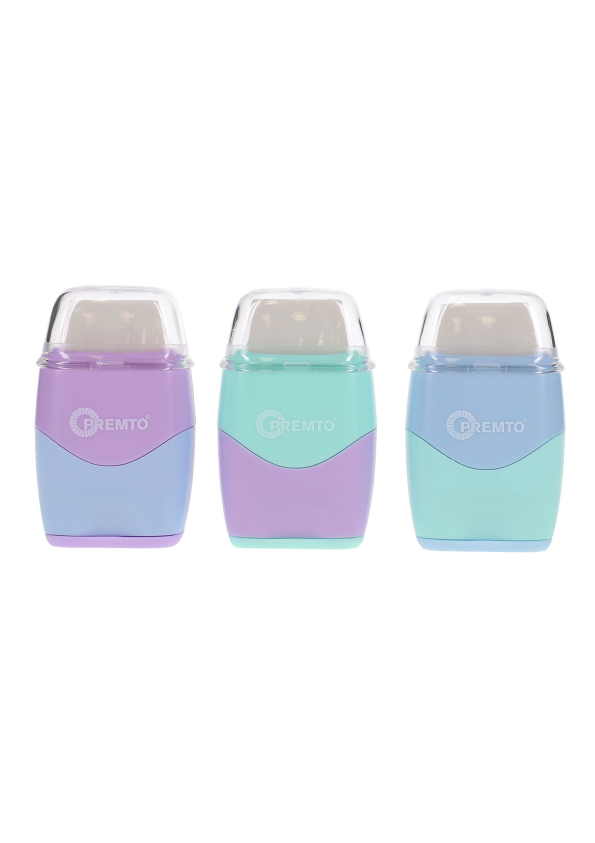 Pastel Twin Hole Sharpener With Eraser