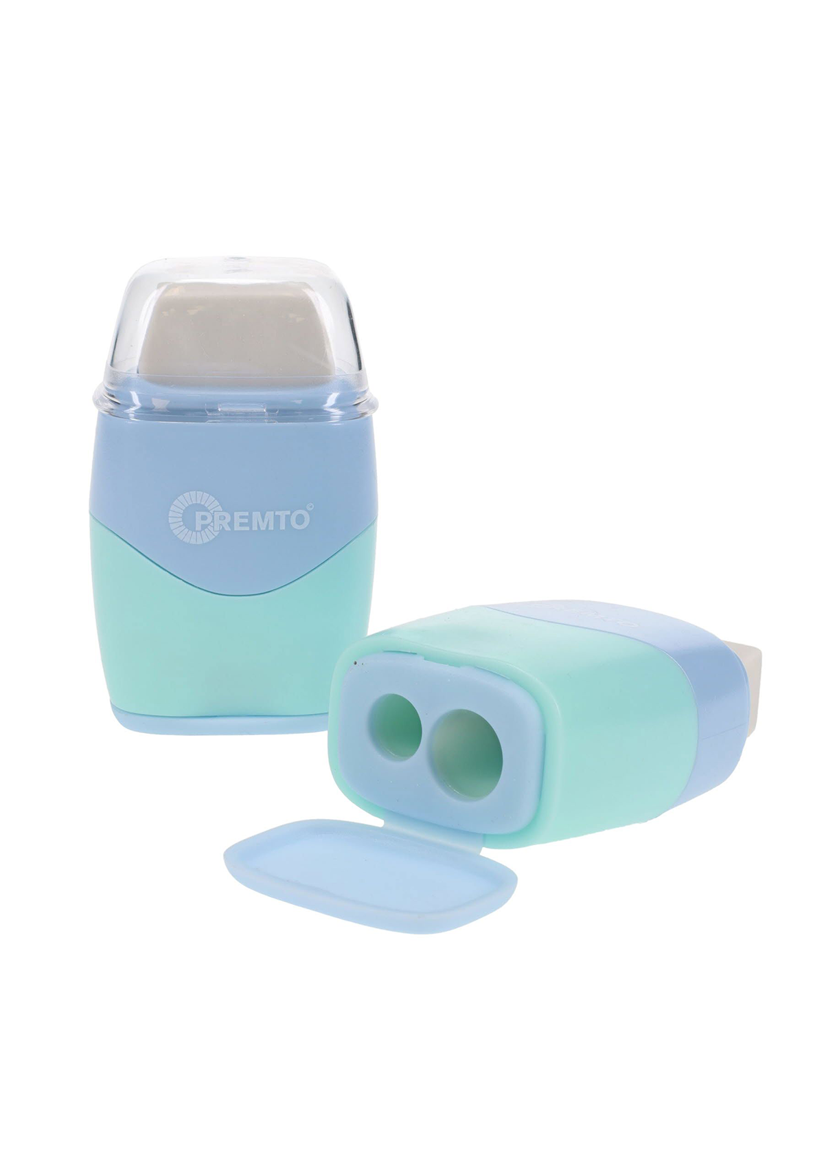 Pastel Twin Hole Sharpener With Eraser