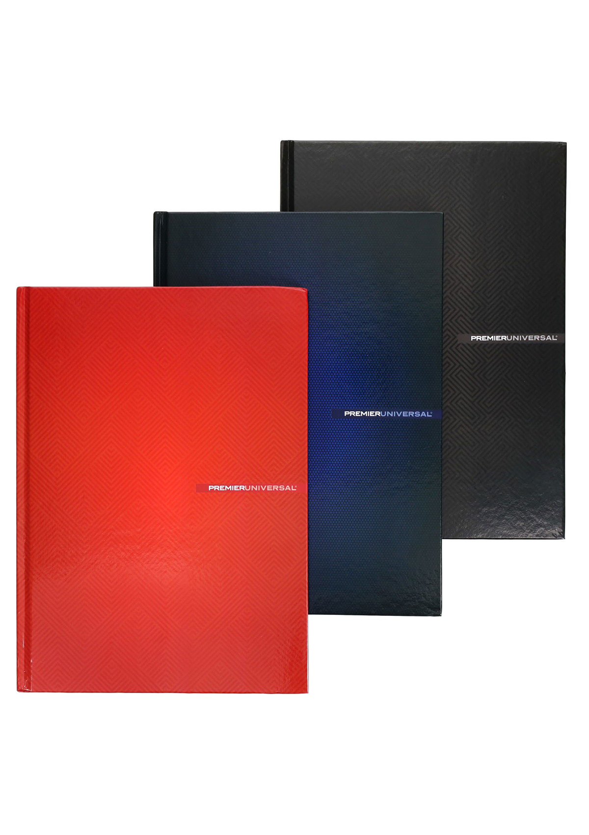 Pkt.3 A4 160pg Asst Hardcover Notebooks - Bold