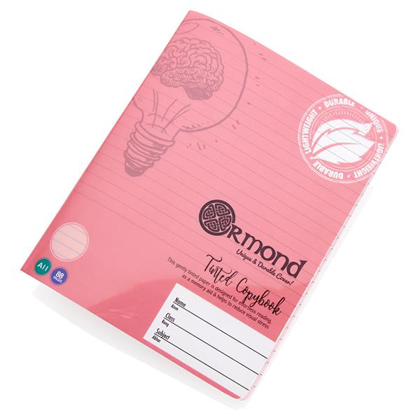 88Pg A11 Durable Cover Visual Memory Aid Copy Book - Pink