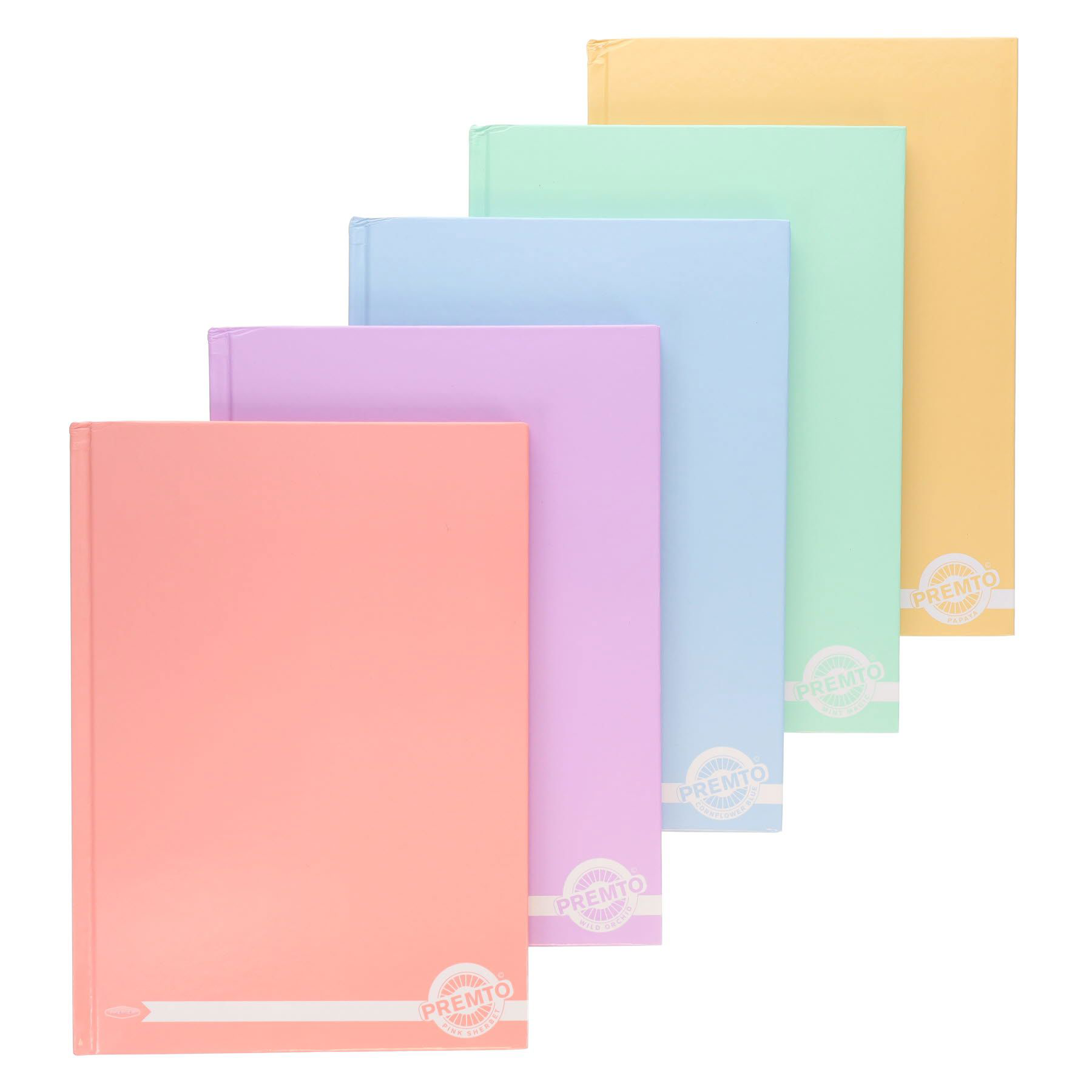 Pastel A4 160pg Hardcover Notebook - 5 Asst