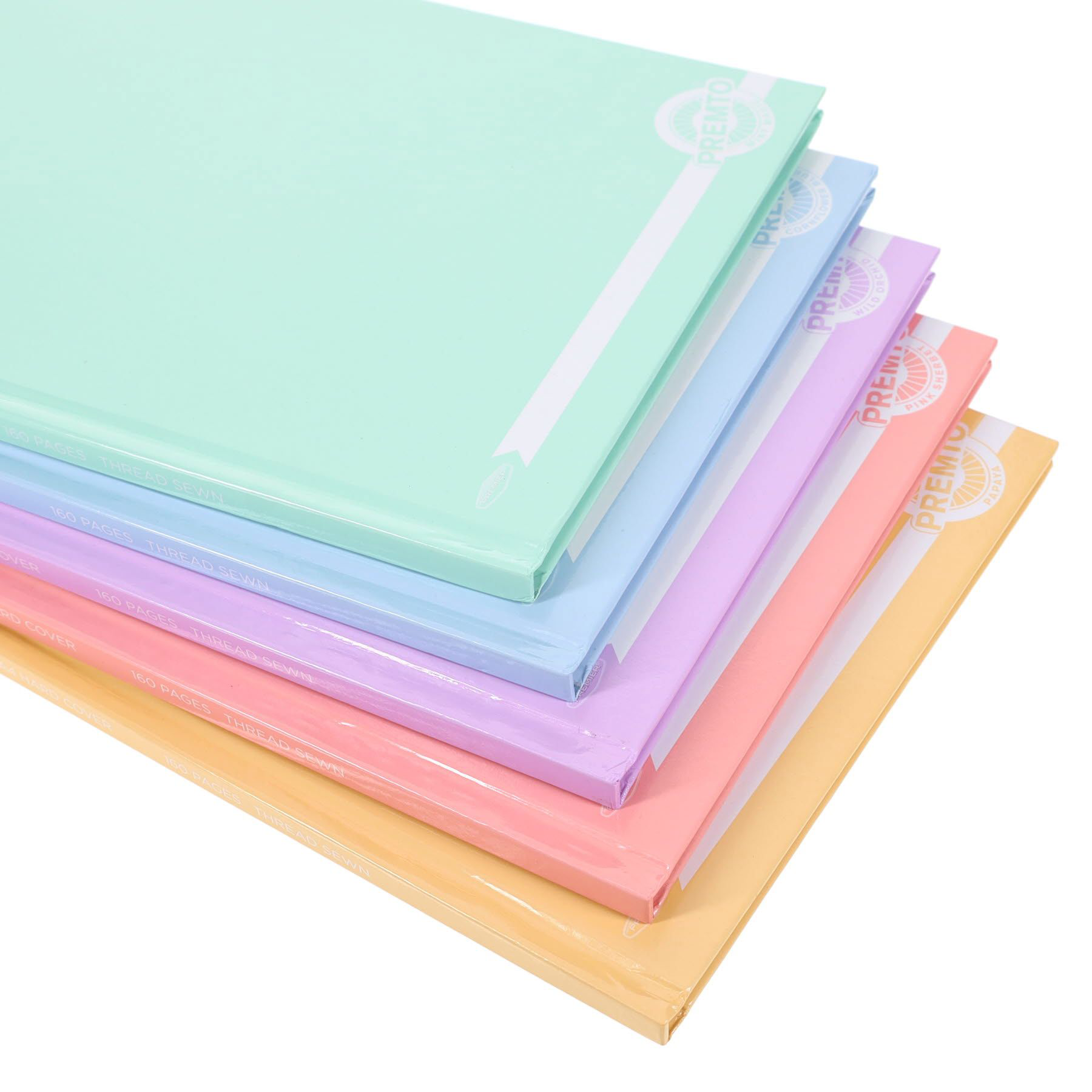 Pastel A4 160pg Hardcover Notebook - 5 Asst