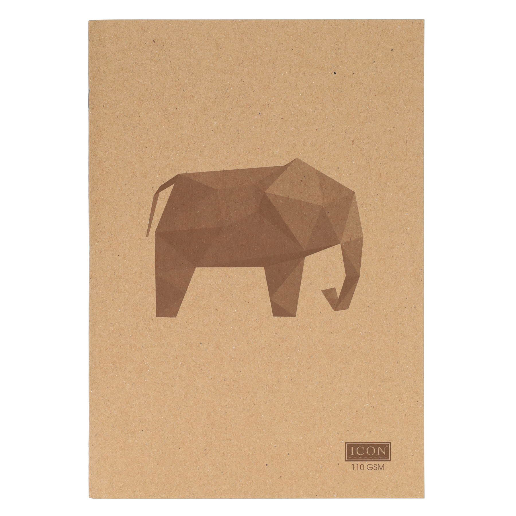 A4 80Pg 110gsm Kraft Sketch Book Animalia Design 4 Asst