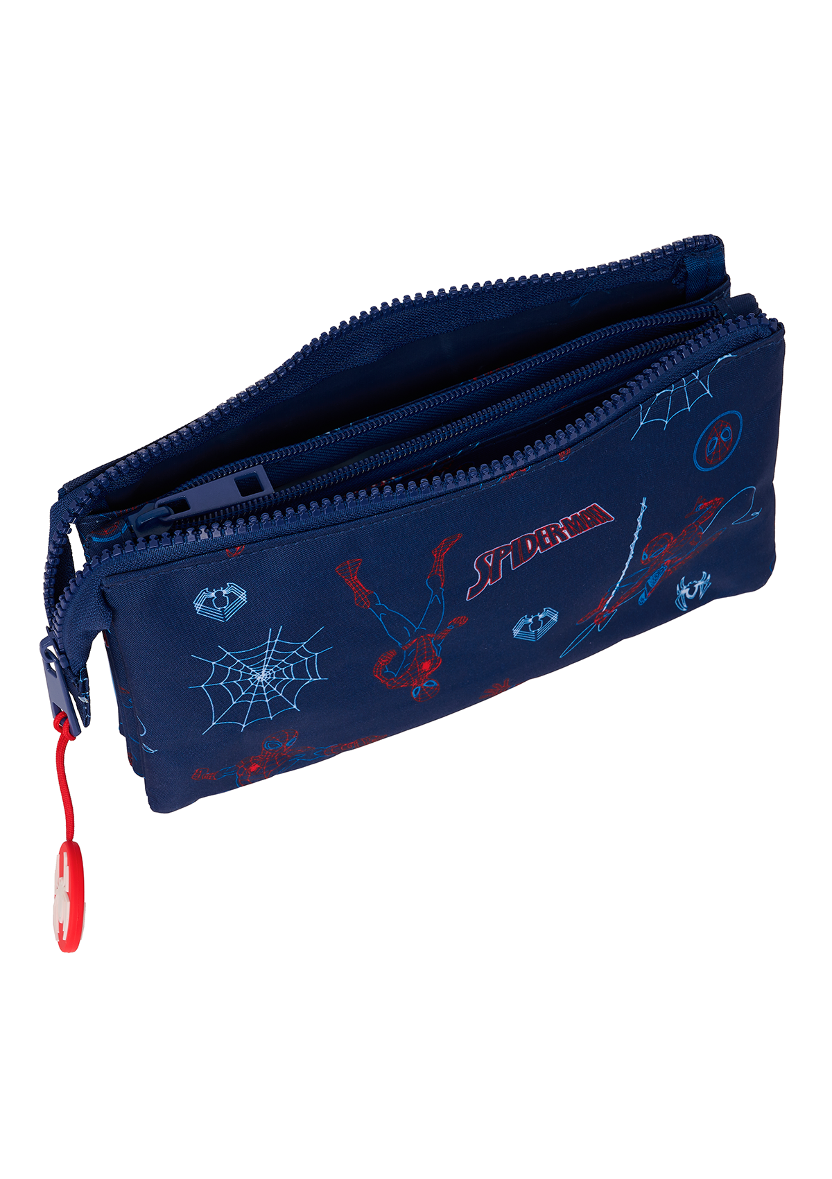 Spiderman Neon Triple Pencil Case