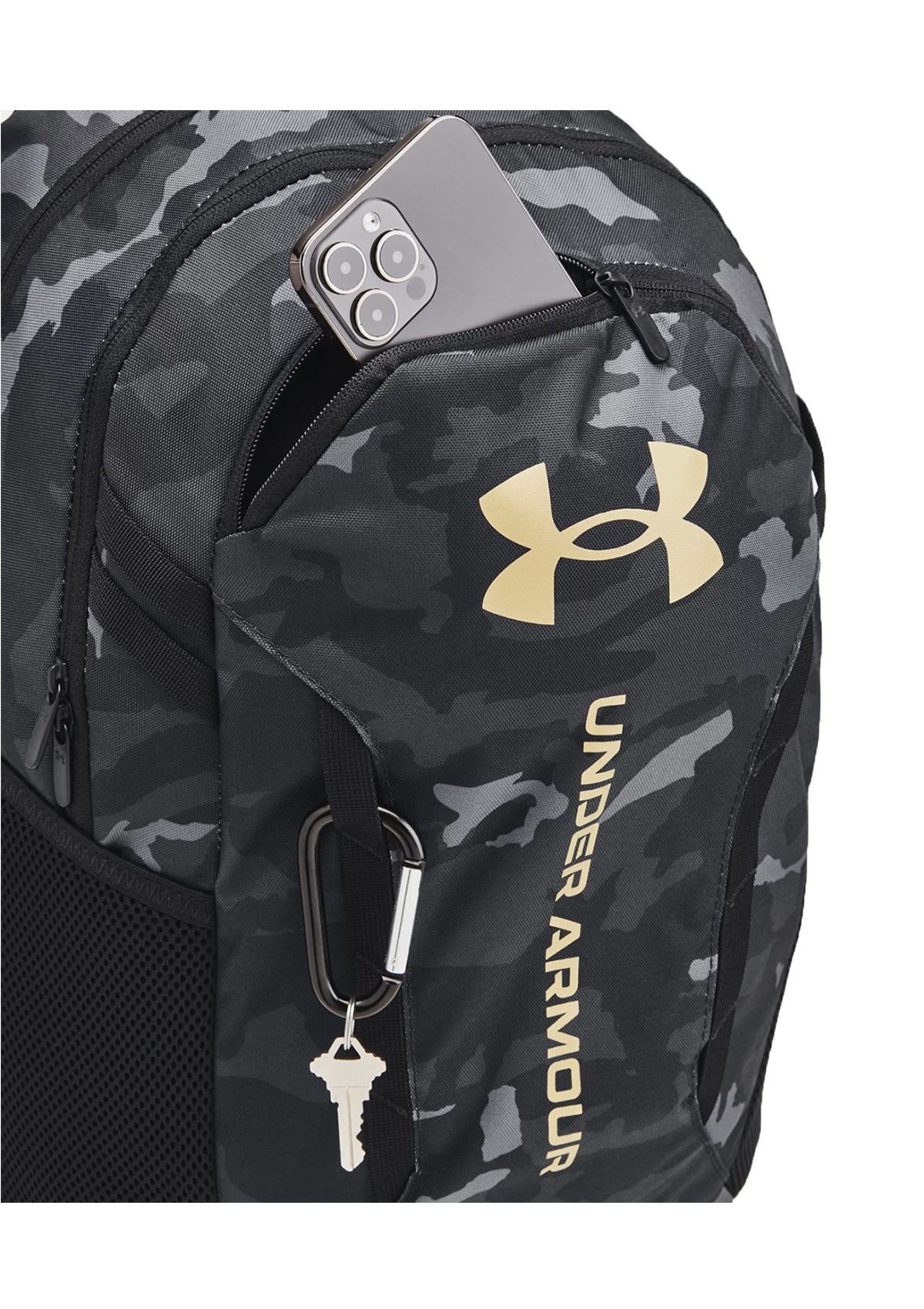 UA Hustle 6.0 Backpack Black Gold