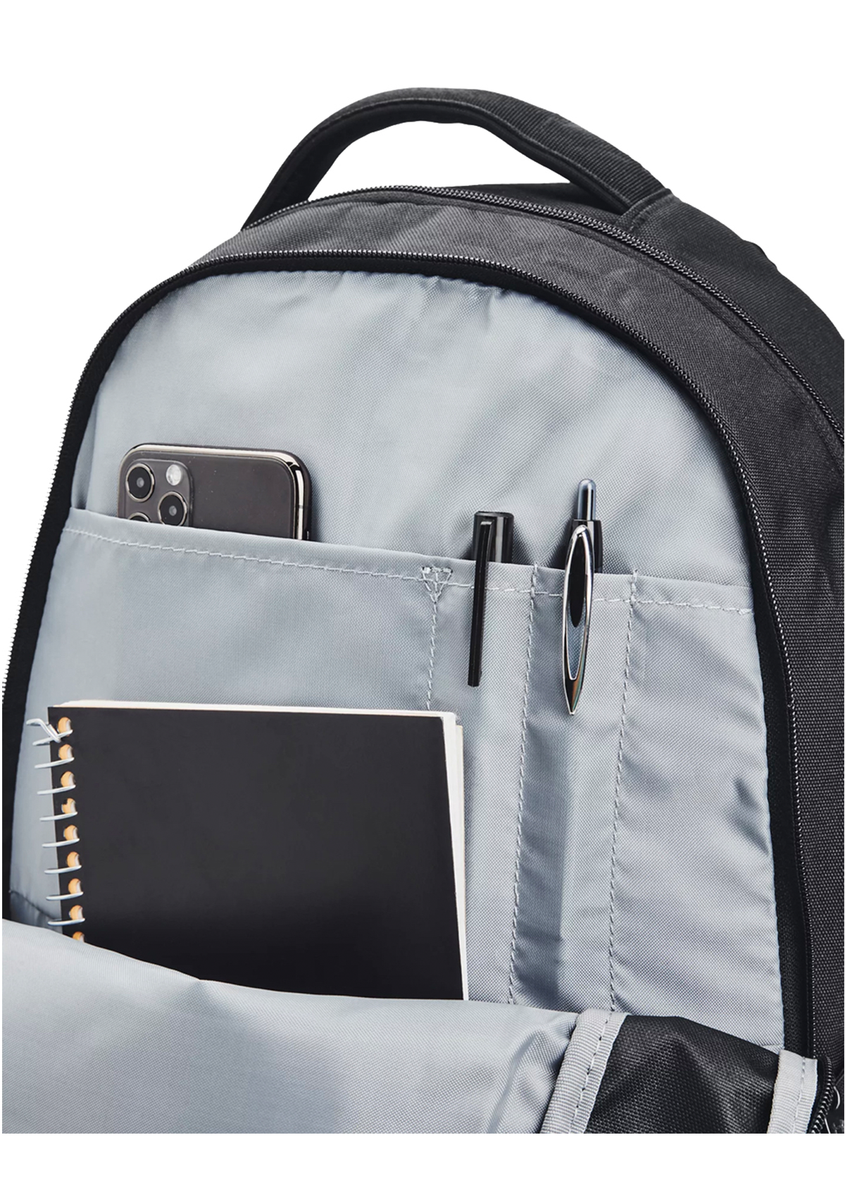 UA Hustle 5.5 Backpack Black Silver