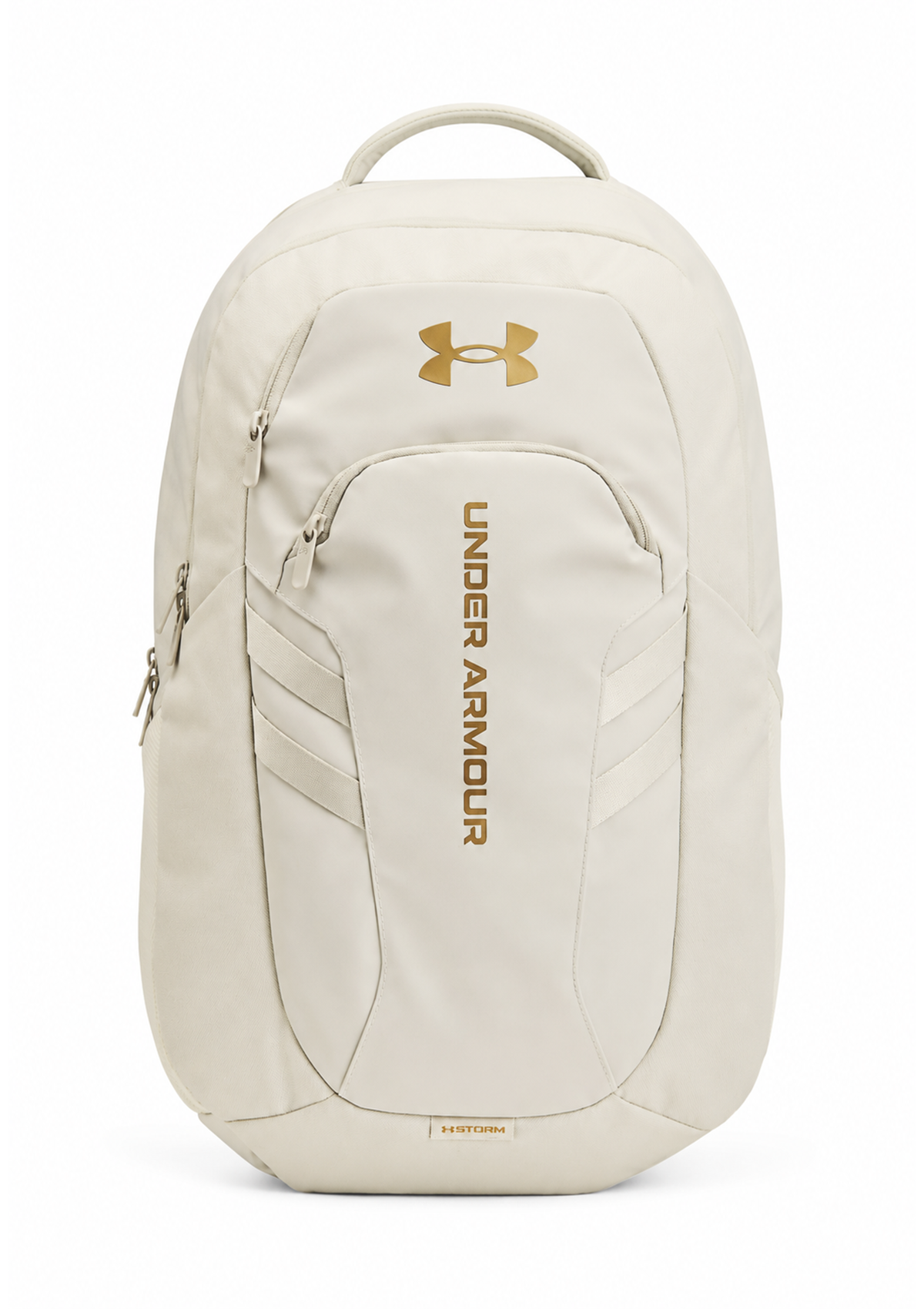 UA Hustle 6.0 Pro Backpack Summit White Metalic Gold