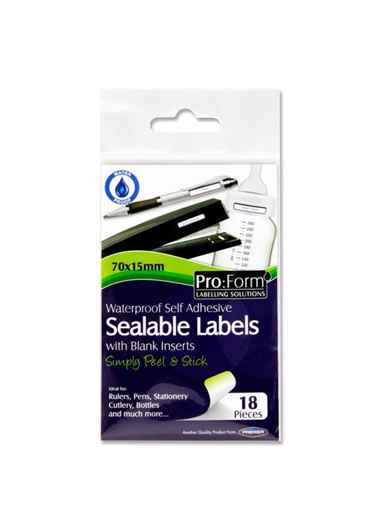 Pkt.18 Waterproof Sealable Labels