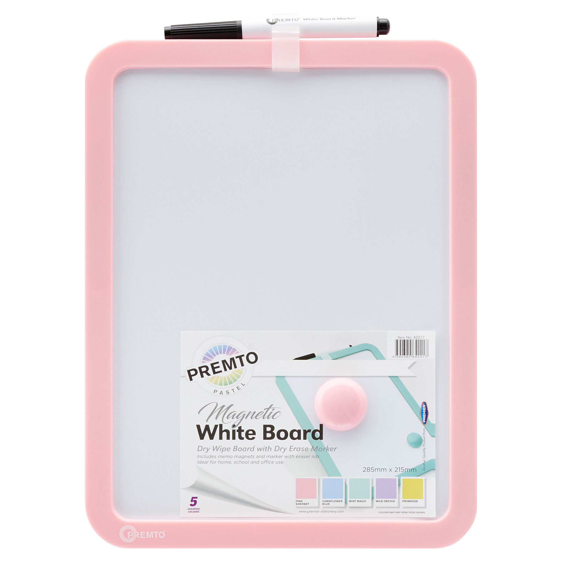 Pastel Magnetic Dry Wipe Whiteboard With Dry Erase Marker