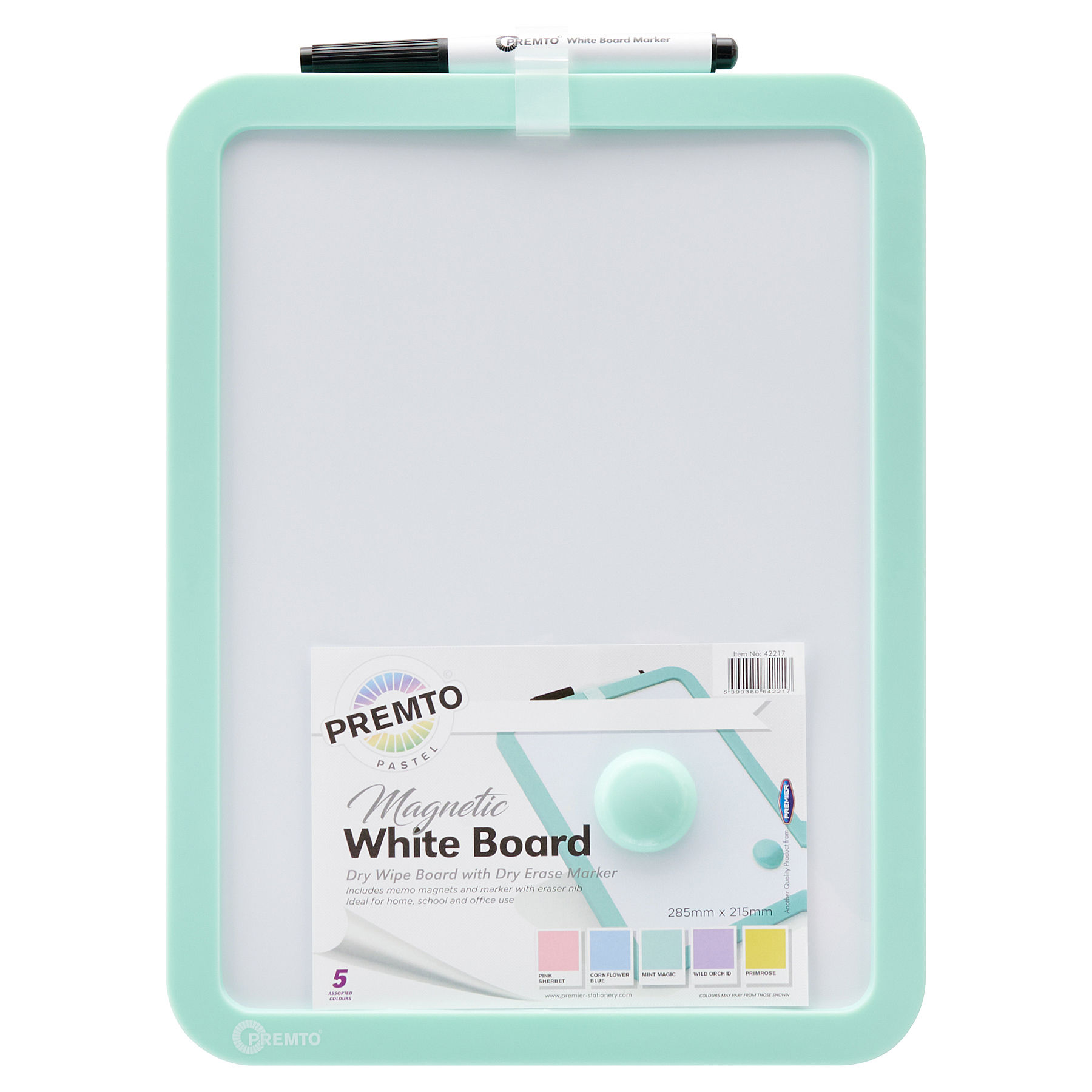 Pastel Magnetic Dry Wipe Whiteboard With Dry Erase Marker