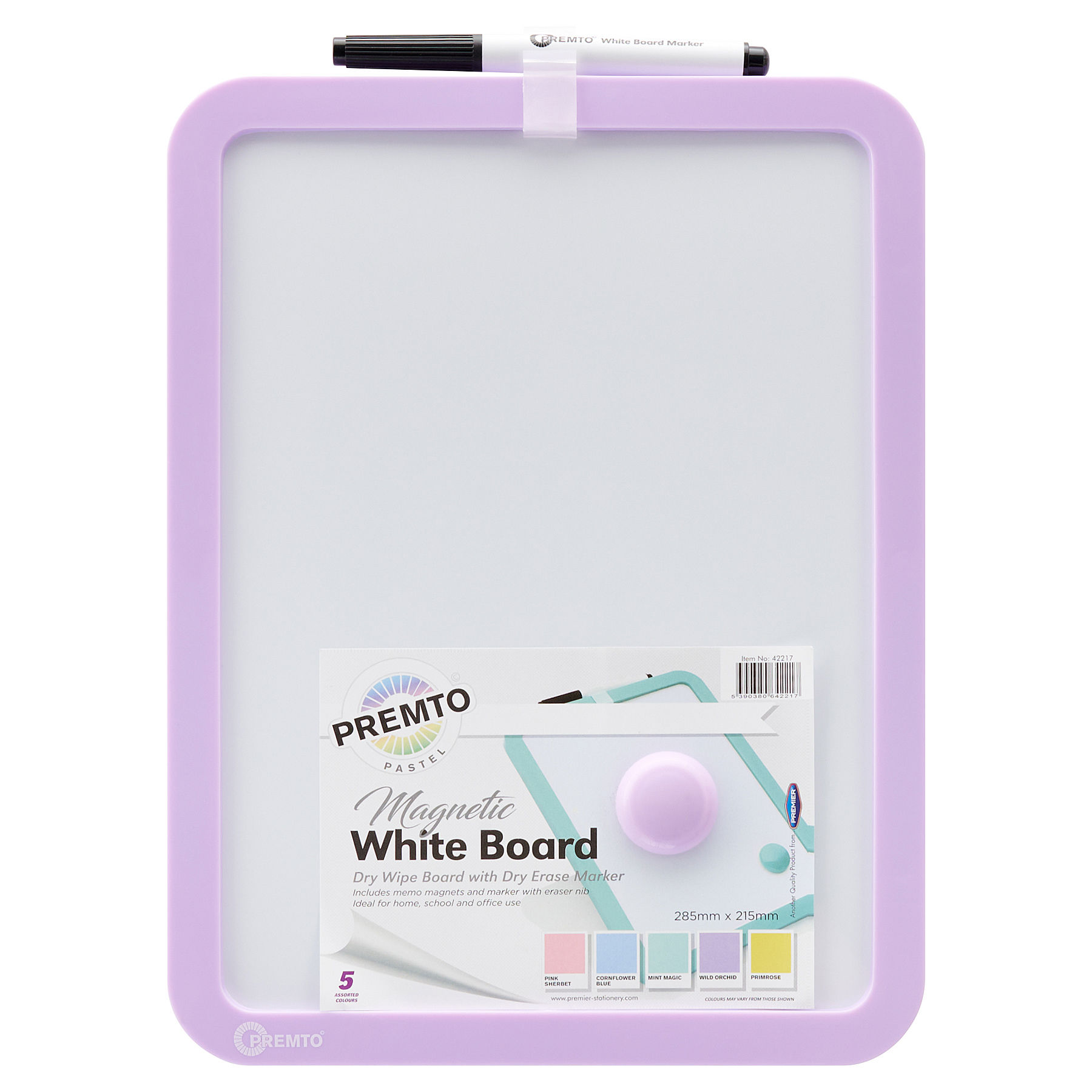 Pastel Magnetic Dry Wipe Whiteboard With Dry Erase Marker