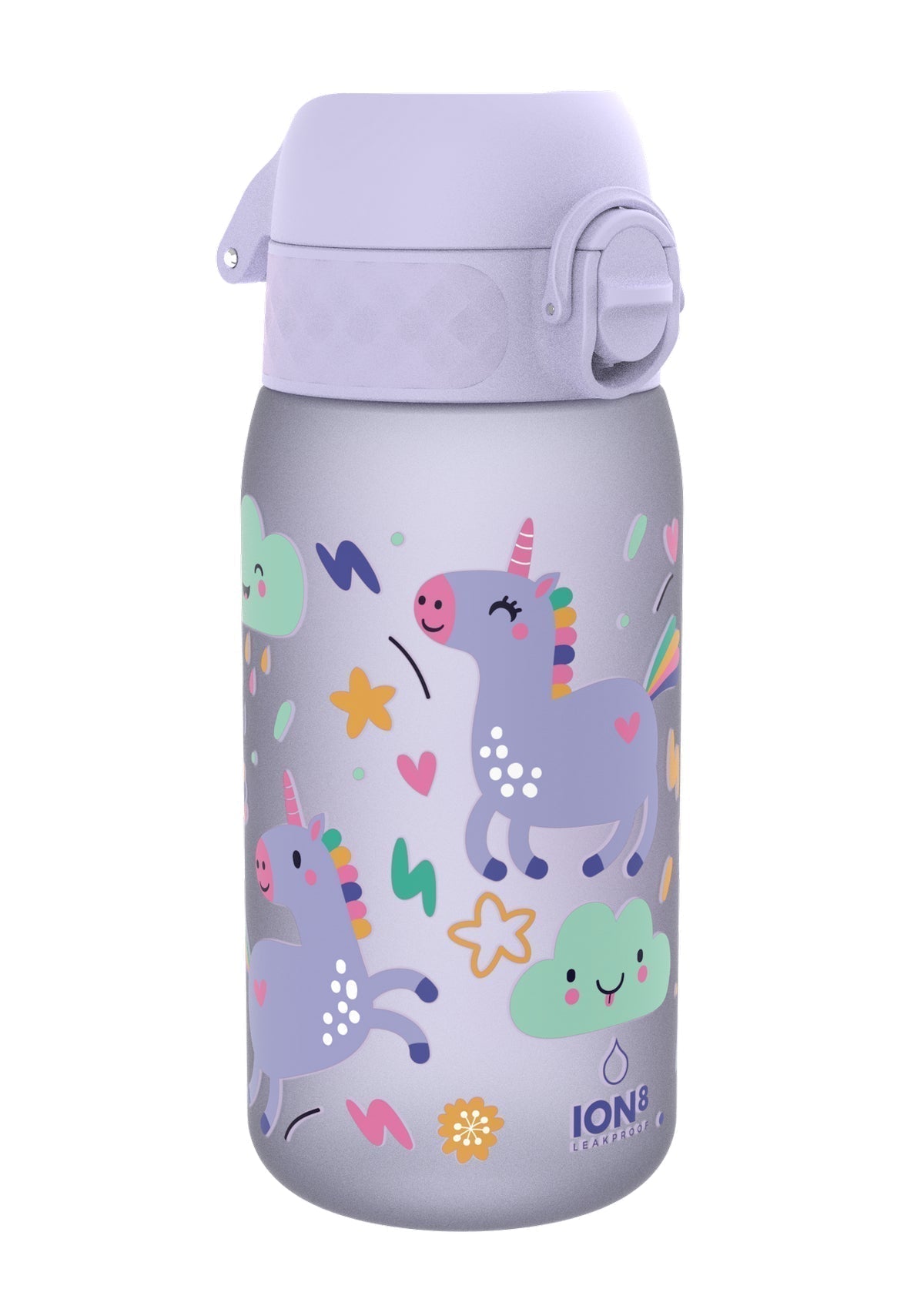 ION8 Recyclon Pink Unicorns Water Bottle Leak Proof 350ml (12oz) BPA Free Z2